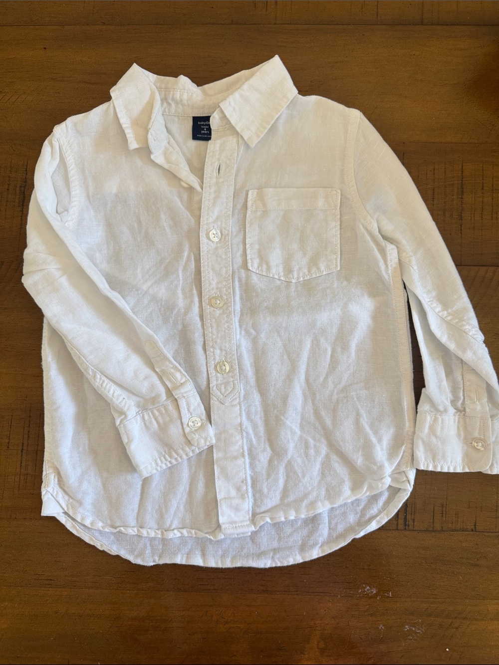 GAP White Button-Down Shirt for Kids